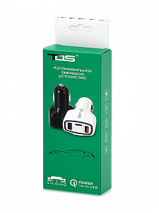 TDS TS-CAU33 Черный ЗУ авто USB (QC3.0,3500mA)